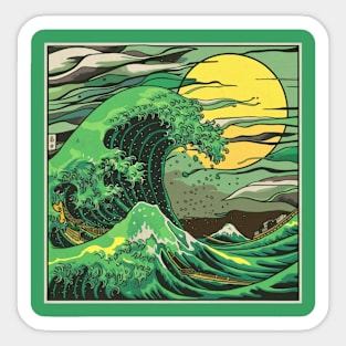 GREEN WAVE Sticker